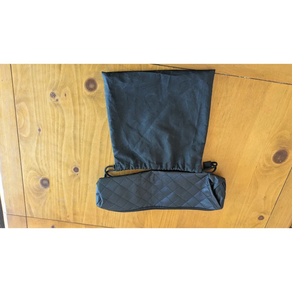 Miracomb Black Quilted Heat Resistant Hair Tool Case and Hair Dryer Bag Set